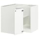 White SEKTION kitchen cabinet set with two doors and adjustable shelves.