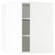 SEKTION white cabinet, modern/traditional design, corner unit, 2 shelves.