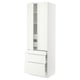 White SEKTION kitchen cabinet, modern design with drawers and shelves.