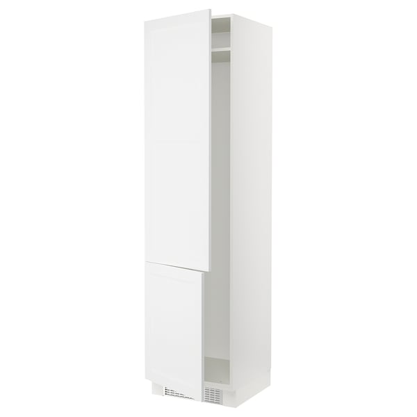 SEKTION white kitchen cabinet; sleek, modern design with adjustable shelves, stainless hinges.