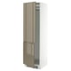 Ikea SEKTION tall cabinet, high gloss gold-brown, metal handle, adjustable shelves.