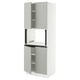 The ikea SEKTION kitchen cabinet in white with light grey havstorp doors. It has a modern, clean design with open and closed storage.
