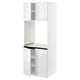 SEKTION white kitchen cabinet, glossy finish, modern design with open doors, sleek shape.