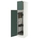 SEKTION High cabinet/pull-out int fittings, white/Aspudden dark gray-green, 18x24x80 "