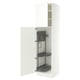SEKTION High cabinet/pull-out int fittings, white/Aspudden matt white, 24x24x90 "