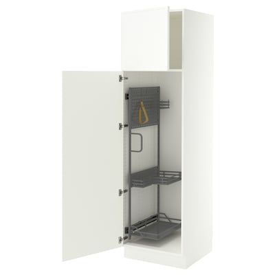 SEKTION High cabinet/pull-out int fittings, white/Aspudden matt white, 24x24x80 "