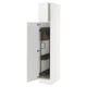 White SEKTION cabinet with adjustable shelves and dampened hinges.