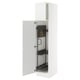 White SEKTION kitchen cabinet with adjustable shelves and soft-close hinges.