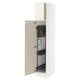 SEKTION white cabinet, open, off-white door, adjustable shelves, 3 hinges.