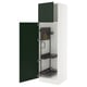SEKTION kitchen cabinet, green, white, adjustable shelves, metal hinges.