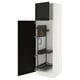 SEKTION kitchen cabinet in black with white interior, adjustable shelves, and damper hinges.