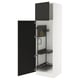 Modern black and white kitchen cabinet with adjustable shelves and styled storage, part of the SEKTION system.