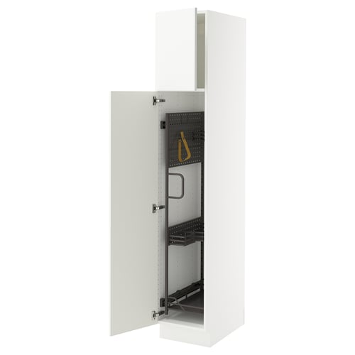 SEKTION High cabinet/pull-out int fittings, white/Ringhult white, 15x24x80 "