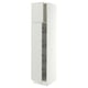 SEKTION High cabinet w door/wire baskets, white/Aspudden light gray, 18x24x80 "