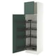SEKTION High cabinet with pull-out pantry, white/Aspudden dark gray-green, 24x24x80 "