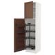 SEKTION kitchen cabinet in white & walnut, pull-out shelves, modern design.