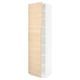 SEKTION kitchen cabinet in light ash, tall white, with adjustable shelves.
