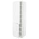 White SEKTION kitchen cabinet with adjustable shelves and door dampers.