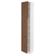 A tall white cabinet with wooden doors, adjustable shelves, and a door damper.