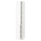 SEKTION white kitchen cabinet with adjustable shelves, sleek design, durable material.