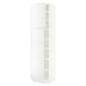 SEKTION white gloss kitchen cabinet with adjustable shelves.