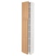 White oak cabinet, adjustable shelves.