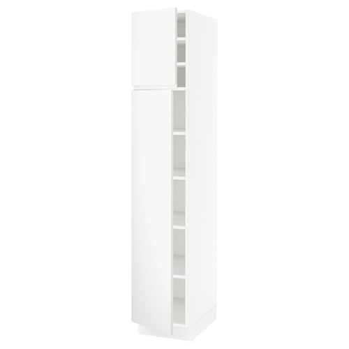The is: SEKTION white kitchen cabinet with adjustable shelves and modern handle-less design.