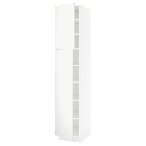 SEKTION white cabinet: minimalist design, adjustable shelves, soft-closing door, 25-year guarantee.