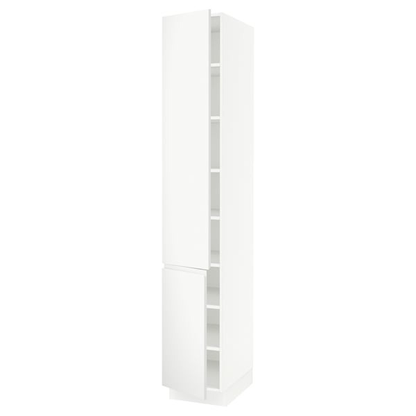 SEKTION kitchen cabinet, white, with shelves, modern design, sleek finish.
