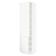 A SEKTION kitchen cabinet in white with minimalist design. It adjustable shelves and a door damper.