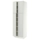 SEKTION High cabinet with shelves/4 doors, white/Aspudden light gray, 30x24x90 "