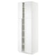 A white SEKTION kitchen cabinet with four doors, offering ample storage space. The cabinet has a sleek, modern design.