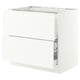 SEKTION / MAXIMERA Base cab f cktp/2 fronts/3 drawers, white/Aspudden matt white, 36x24x30 "
