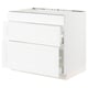 Ikea SEKTION white kitchen cabinet with drawers, modern design.