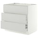 SEKTION / MAXIMERA Base cab f cktp/int extractor w drw, white/Aspudden light gray, 36x24x30 "