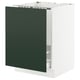 Modern kitchen unit: SEKTION in white & dark green; flat-panel design, two drawers.