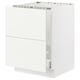 A white SEKTION kitchen cabinet with a smooth, sleek design and a sturdy frame. It a built-in drawer with a soft-close mechanism.