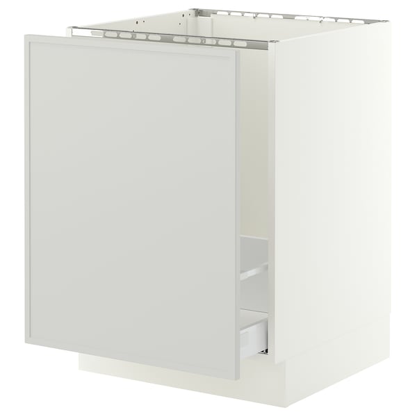 SEKTION / MAXIMERA Base cab f sink/recycling, white/Aspudden light gray, 24x24x30 "