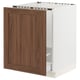 SEKTION kitchen cabinet with walnut finish, modern design, white frame, drawer front.