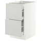 SEKTION / MAXIMERA Base cab with 2 fronts/3 drawers, white/Aspudden light gray, 18x24x30 "