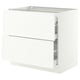 SEKTION / MAXIMERA Base cab with 2 fronts/3 drawers, white/Aspudden matt white, 36x24x30 "