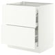 SEKTION / MAXIMERA Base cab with 2 fronts/3 drawers, white/Aspudden matt white, 30x24x30 "