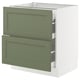 SEKTION kitchen cabinet with grey-green axstad fronts, modern traditional style.