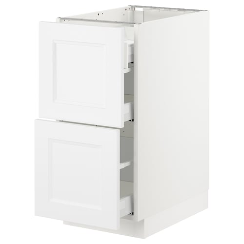 White SEKTION kitchen cabinet, square, two doors, one drawer.