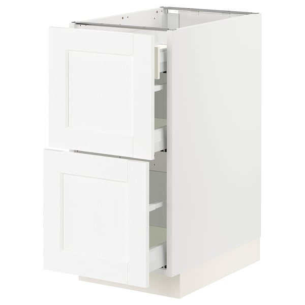 Ikea SEKTION white cabinet with drawer pullout.