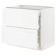 SEKTION kitchen cabinet in white with two drawers and two doors, sleek design.