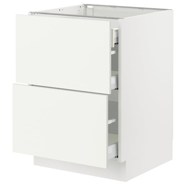 SEKTION white kitchen cabinet with drawers, modern design.