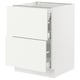 SEKTION white kitchen cabinet with drawers, modern design.