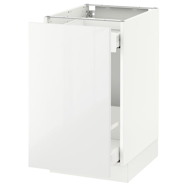 SEKTION kitchen unit in white with glossy finish and sleek design.