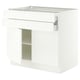 SEKTION / MAXIMERA Base cabinet w 2 doors/2 drawers, white/Aspudden matt white, 36x24x30 "